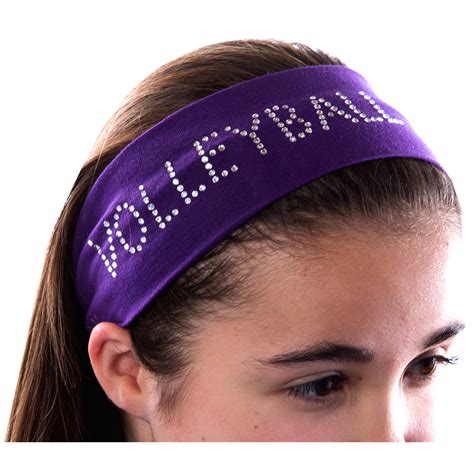 Volleyball Rhinestone Stretch Headband