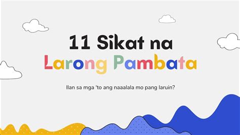 11 Sikat Na Larong Pambata Improved Audio Batang 90s Pinoy Games