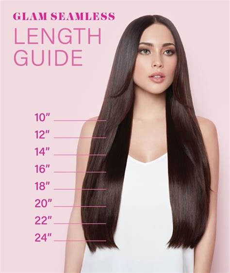 Hair Extensions Lengths Chart