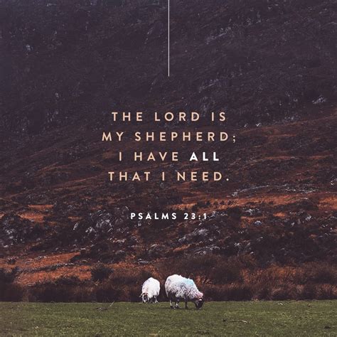 Psalms 231 The Lord Is My Shepherd I Lack Nothing New