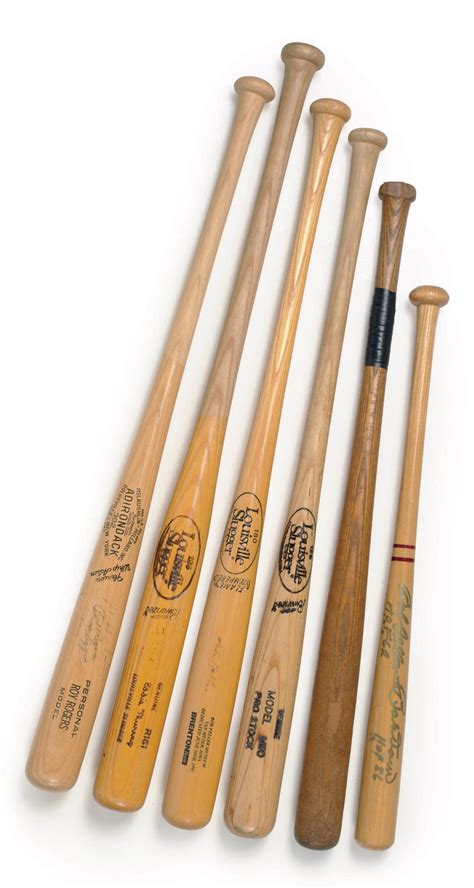 A Collection Of Signed Baseball Bats