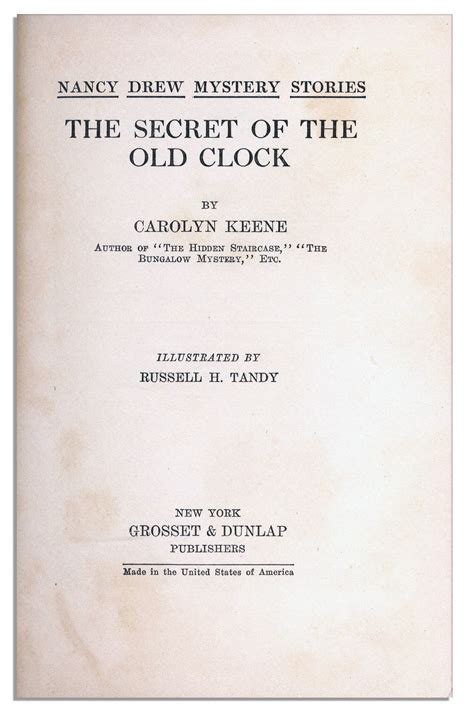 sell nancy drew secret of the old clock 1st edition at auction