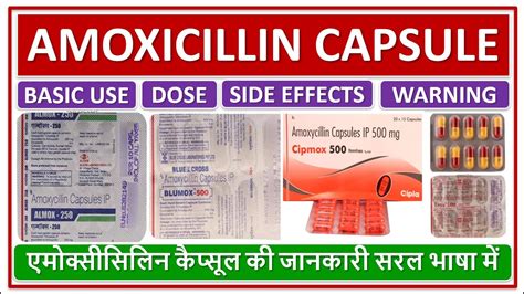Amoxicillin Capsule Basic Use Daily Dose Side Effect एमोक्सीसिलिन