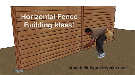 Wood Privacy Fencing With Horizontal Fence Pickets Building Ideas For