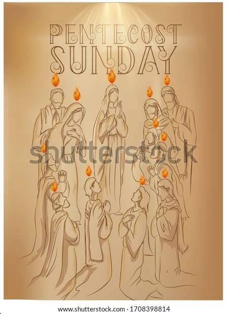 Pentecost Sunday Holy Spirit Vector Illustration Stock Vector Royalty