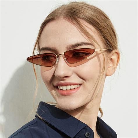 vintage cat sunglasses women small triangle sun glasses fashion color lenses female glasses