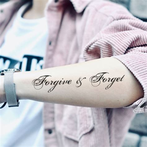Forgive And Forget Temporary Tattoo Sticker Ohmytat