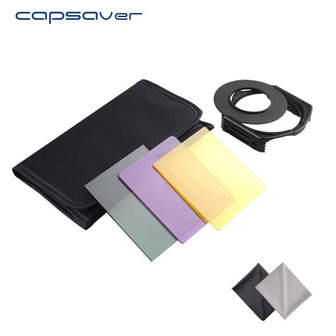 Capsaver Lens Filter Set Complete Purple Yellow Green Colored Light