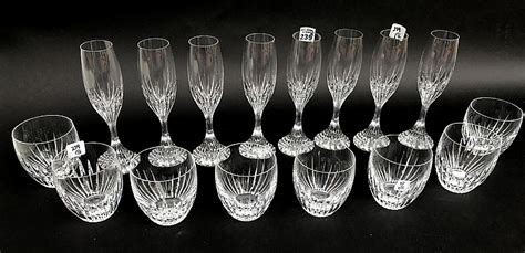 Sold Price Set Of 8 Baccarat Massena Crystal Champagnes And 8 Baccarat