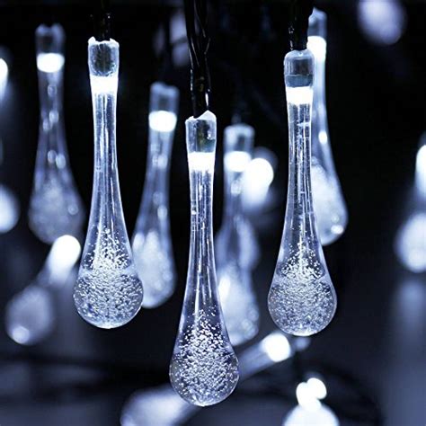 Magiclux Tech Waterproof Solar Fairy Water Drop Outdoor String Lights