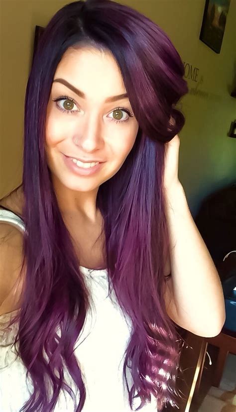I colored over virgin dark brown hair and everyone can tell it's purple, even inside. Pin by Ashley Paylo on HAIR (COLORFUL) | Hair color purple ...