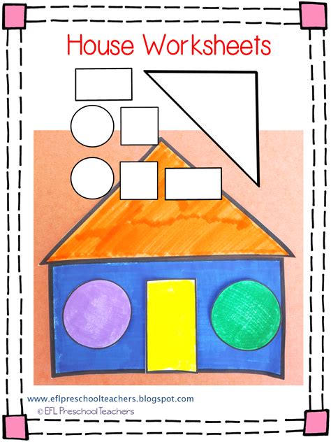 Eslefl Preschool Teachers House Unit Worksheets And More For The