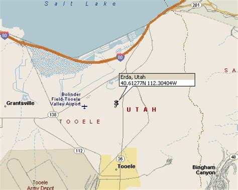 Erda, Utah Map