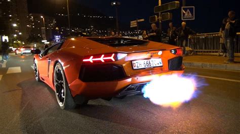 Lamborghini Aventador Lp700 Shooting Flames Youtube