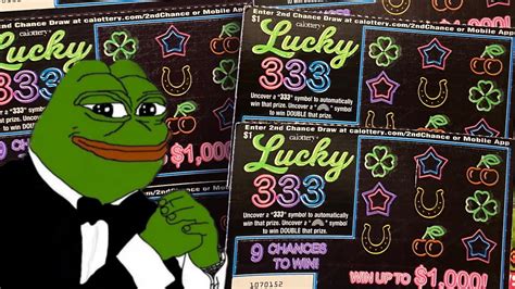 New California Lucky 333 Lottery Ticket Scratcher 💰 Youtube