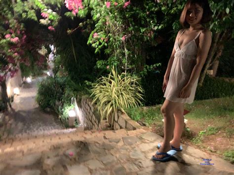 Yuna Nude In The Resort At Night December 2019 Voyeur Web