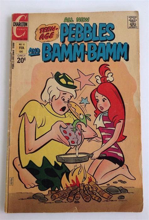 Vintage Flintstones Comic Teenage Pebbles And Bam Bam