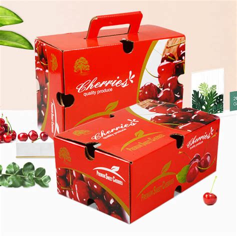 Custom Wholesale Cherries Box 1 25kg Cardboard Fresh Fruits Packaging