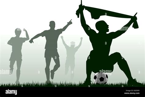 Soccer Team Celebrate Stock Vector Images Alamy