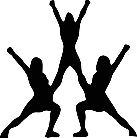 Cheerleading Silhouette Stunt Clip Art Cheerleader Png Download 901