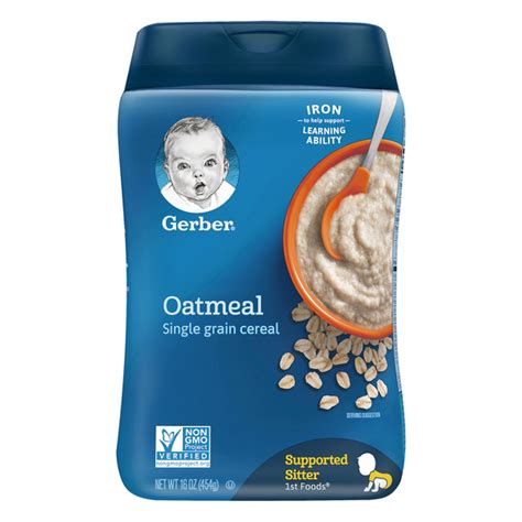 Save On Gerber Stage 1 Baby Food Oatmeal Single Grain Cereal Order