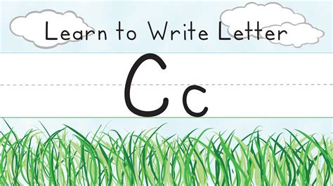 Learn To Write Letter C Youtube