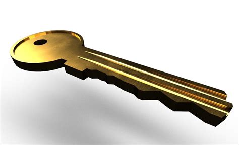 Door Key 3d Model Low Poly Cgtrader