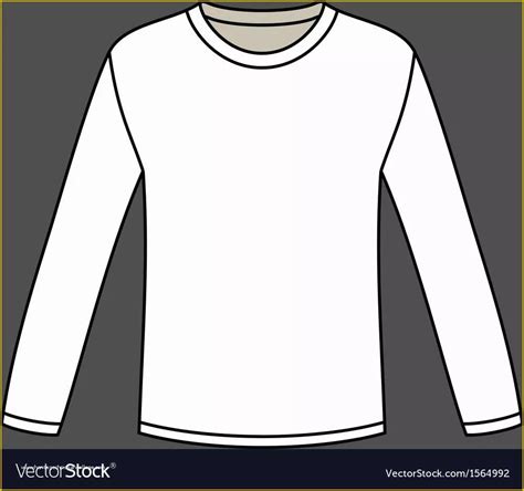 Long Sleeve T Shirt Template Vector Free Of Blank Long Sleeved T Shirt