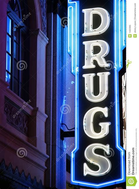 Drug Neon Sign Stock Image Image Of Medication Pharmacy