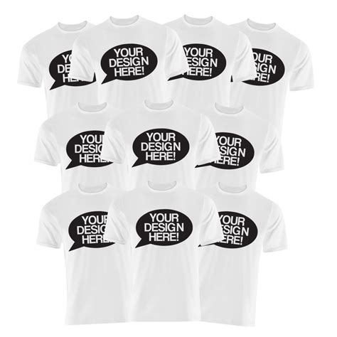 10x Printed White T Shirts Fresh Prints Specialising In Design
