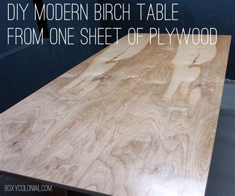 I know the general problem with plywood for a dining table is the thin face veneer (and need for quality, voidless plywood). DIY Modern Birch Table from One Sheet of Plywood