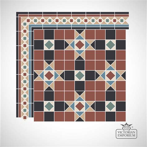 Donnell Victorian Mosaic Floor Tiles Centre Pattern