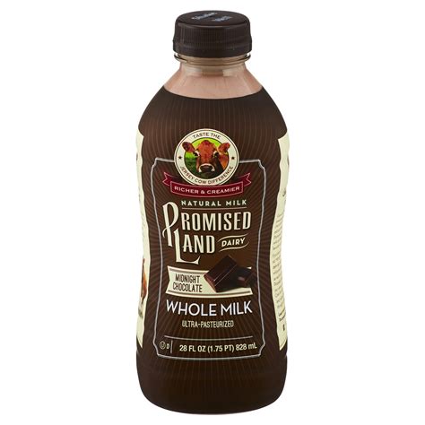 × Promised Land Dairy® Midnight Chocolate Whole Milk 28 Fl Oz Bottle