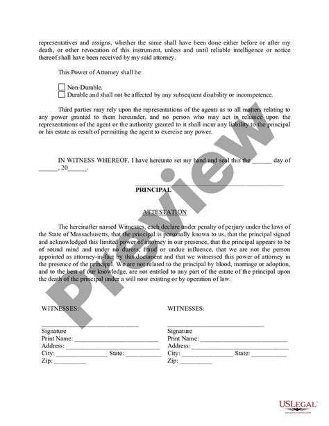 Free Massachusetts Power Of Attorney Forms 9 Types Pdf Word Eforms