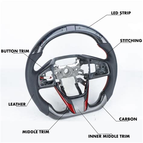 Honda Civic 10th Generation Style Full Custom Steering Wheel