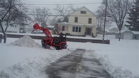 Clearing Snow With My Kubota Bx2380 Youtube