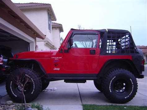 Red Jeep Wrangler With 2 Inch Body Lift And 2 Inch Suspension Lift My