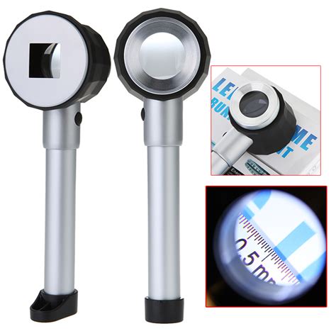 Illuminated handheld magnifier magnifying glass with light. 10X Handheld LED Magnifier Quality Optical Glass ...