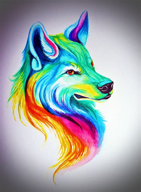 Watercolor Wolf Wolf Painting Wolf Art Animal Drawings