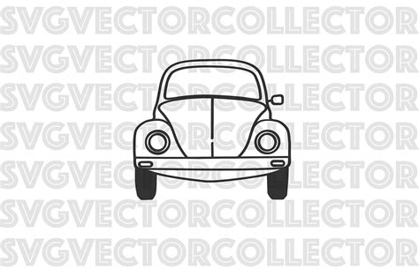 Volkswagen Beetle Vw Bug Front Svg Dxf Eps Png Clip Art Etsy