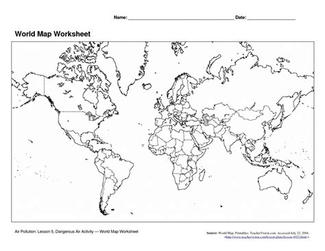 World Map Quiz Printable Printable Maps