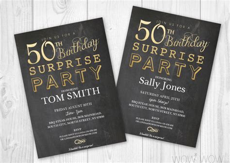 Check spelling or type a new query. surprise 50th birthday invitation