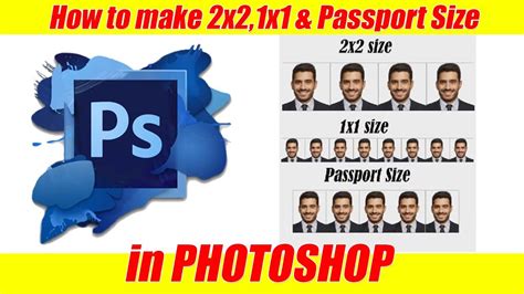 How To Make 2x2 1x1 And Passport Size Using Photoshop Easy Way Youtube