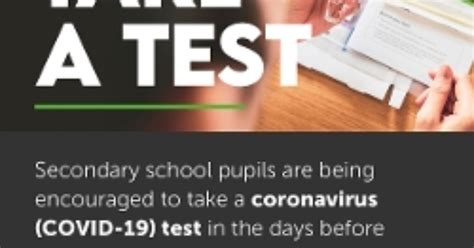 Secondary School Pupils Are Being Encouraged To Take A Coronavirus