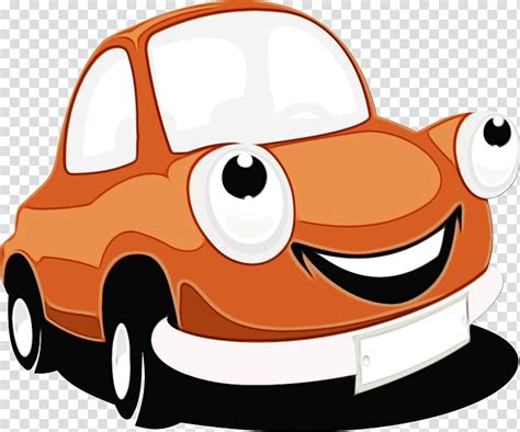 Cars Cartoon Animation Orange Vehicle Compact Car City Car