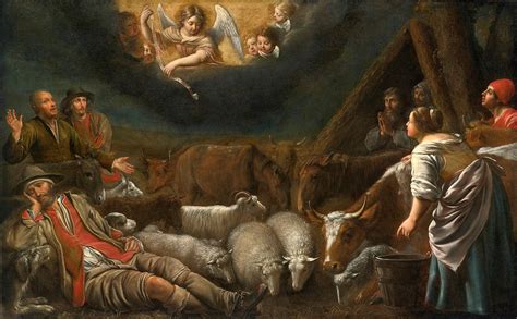 Annunciation To The Shepherds Painting By Master Of The Processions