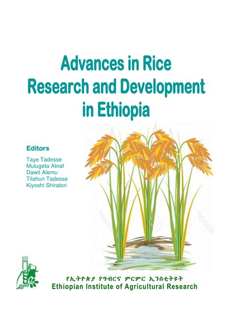 To provide valuable collective ideas in hopes to improve scientific research and development in malaysia (PDF) Advances in Rice Research and Development in Ethiopia