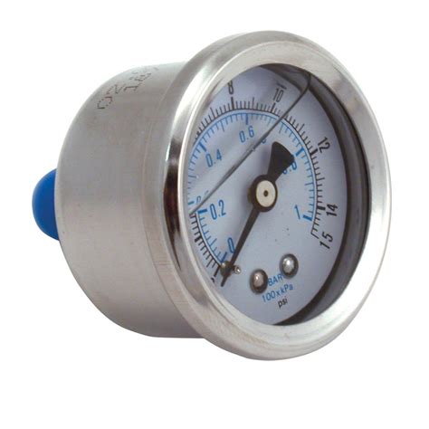 Spectre 2515 Fuel Pressure Gauge 0 15 Psi 18 Inch 27 Npt Each