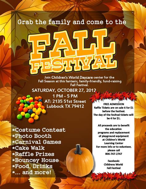Fall Festival Flyer Fall Festival Booth Harvest Festival Games