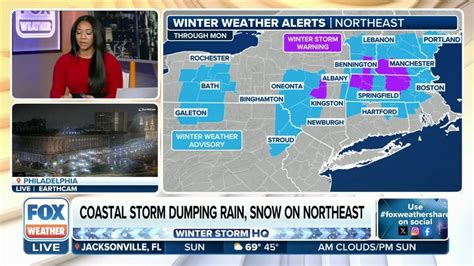 Coastal Storm Dumping Rain Snow Across Northeast Latest Weather